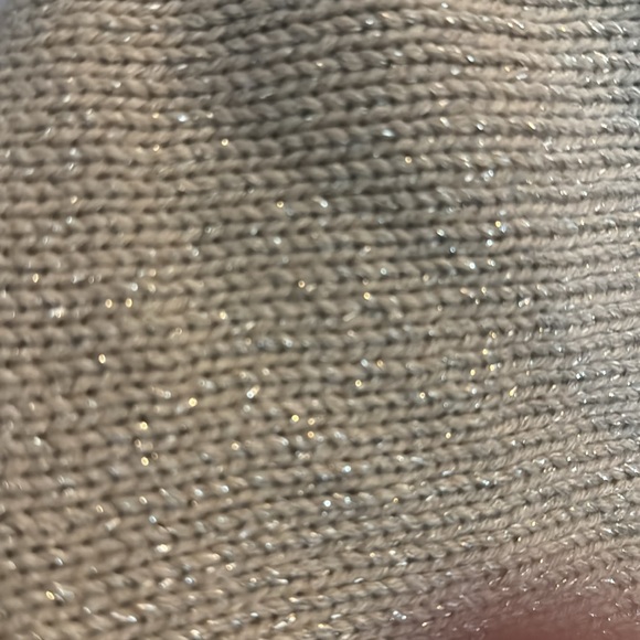 🆕NWT*HOST PICK⭐️Talbots Knit CardiganTie Belt Sweater Tan/Gold metallic size 2X - Picture 2 of 10